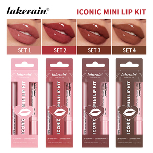 Lakerain ชุดลิปสติกเนื้อแมท + <span class=keywords><strong>ลิ</strong></span><span class=keywords><strong>ป</strong></span>กลอส + <span class=keywords><strong>ลิ</strong></span><span class=keywords><strong>ป</strong></span>กรอส3 In1ของขวัญสำหรับแต่งหน้าลิปกลอสกันน้ำออกแบบได้ตามต้องการ - Product Image 3