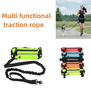 Conjunto de Riñonera Deportiva para Correr al Aire Libre, Ecológica, de Tela Sólida, Correas para Mascotas con Cintas, Cinturón de Tracción para Perros, Accesorios para Pasear Perros - Product Image 6