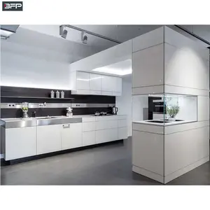 BFP Factory Price Modern Design White PVC Kitchen Cabinets Kitchen Furniture Wholesale Made in China