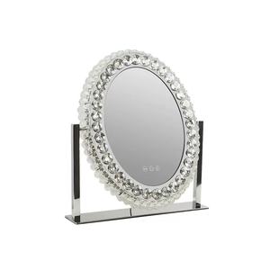 Large Oval LED Crystal Makeup Mirror with Lights, a Stylish and Luxurious Desktop Mirror with <b>Smart</b> <b>Lighting</b> - Product Image 1