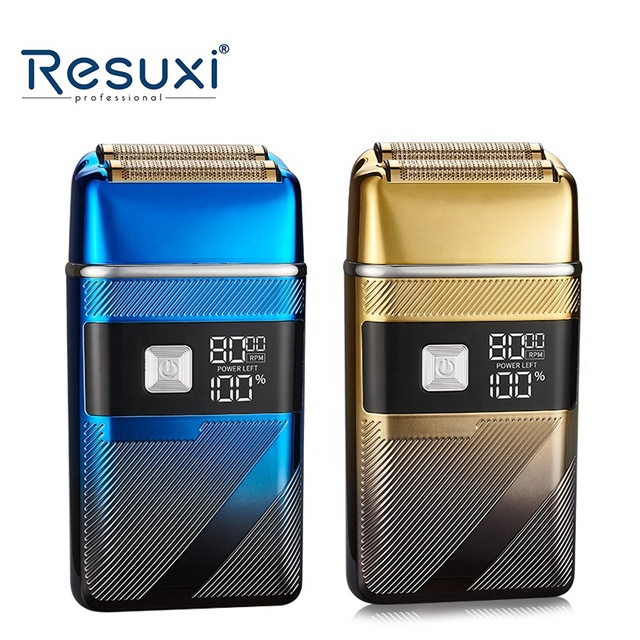 Resuxi N-6887 Electric Foil Shaver Reciprocating Double-Blade Shaver with Trimmer Dual Foil Shaver for Men