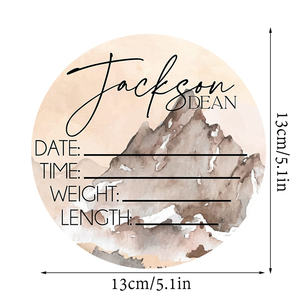 Placa de registro de información para recién nacidos, letrero de estadísticas de nacimiento de madera, accesorios conmemorativos para fotos - Product Image 2