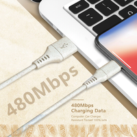 Cable USB-A a USB C Ecológico de Paja de Trigo, Carga Rápida de 3A, Cable de Datos de 480 Mbps para Teléfono, Tableta y Portátil