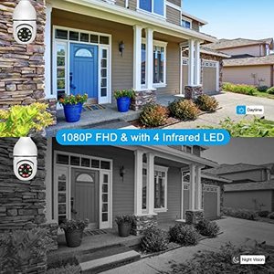 Bóng Đèn Theo Dõi Tự Động Oem/Odm V380 Pro Cctv 1080P 2mp Bóng Đèn Ẩn Thân Vô Hình <span class=keywords><strong>Camera</strong></span> Quan Sát Ban Đêm Màu Thông Minh V380 Mini - Product Image 6