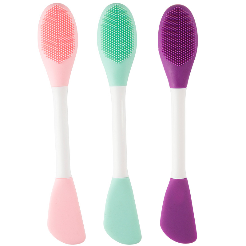 Silicone Face Mask Brush Soft Facial Cleansing Scrubber Lip Exfoliator Skincare Applicator face mask applicator