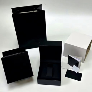 Luxury leather <b>Watch</b> Box <b>case</b> Wholesale Custom Logo Black Luxury Packaging Box for Single <b>Watch</b> - Product Image 3