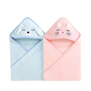 Toalla <span class=keywords><strong>de</strong></span> <span class=keywords><strong>Baño</strong></span> Infantil <span class=keywords><strong>de</strong></span> Terciopelo <span class=keywords><strong>de</strong></span> Secado Rápido con Capucha, 105*105cm, <span class=keywords><strong>para</strong></span> Bebés Nadadores - Product Image 2