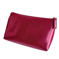 Trousse de toilette de voyage personnalisée pas cher pochette de rangement pour les soins de la peau trousse de maquillage promotionnelle pour le vin sac de cosmétique esthétique à paillettes bordeaux
