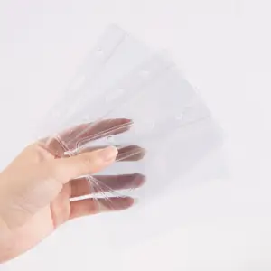 Suporte de cartão de id plástico macio personalizado, adesivo colorido 4x3, protetor de cartão de gravação de plástico resistente com zíper