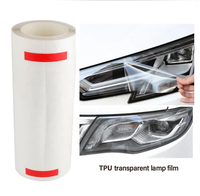 Lapisan pelindung keselamatan berkendara malam, lampu belakang & depan mobil TPU bening 30cm * 15m/rol