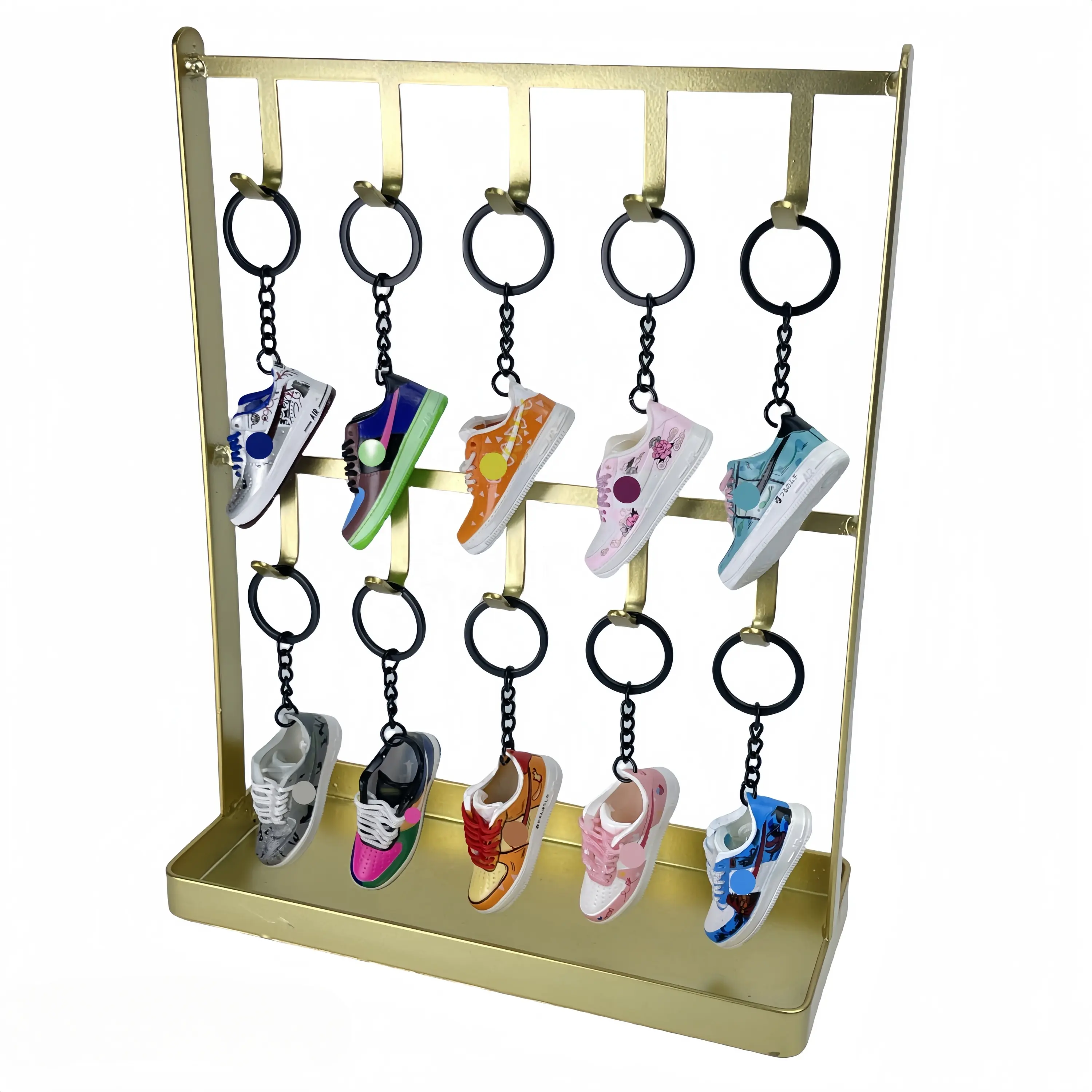 Wholesale Customized Style PVC 3d shoe keychain Rubber Sneaker Keychain