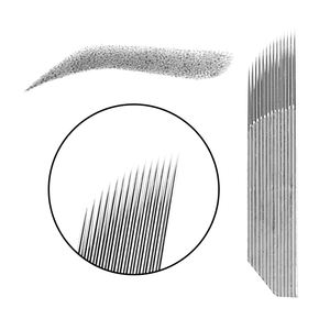 シルバー304ステンレス鋼シャープアングルアークニードル使い捨て刺Embroidery手動ブレードタトゥーニードル眉毛タトゥーニードル - Product Image 5