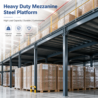 Système de rayonnage de mezzanine en acier robuste certifié CE pour entrepôt, solution de stockage de marchandises industrielles