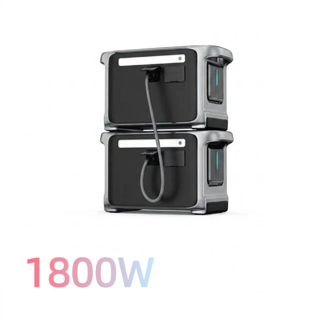 1800W Portable Power Station 1150Wh LiFePO4 Battery Small Silent Solar Generator for Outdoor Camping Home