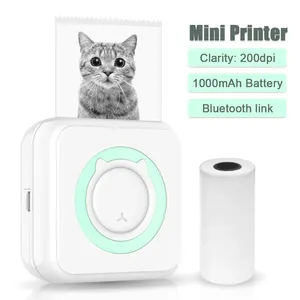 Jingdewang — Mini imprimante thermique portable pour étiquettes, intelligente, portable, pour la maison