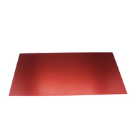 Plaque en aluminium anodisé satiné rouge moyen 5005 5052 de 1 mm à 3 mm avec AA15 AA20 pour la façade de bâtiments et les halls commerciaux