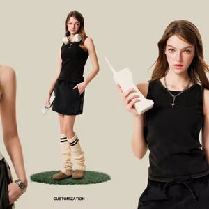 N2518 Vente en gros – Nouveaux débardeurs amincissants et respirants en maille pour femme, style décontracté et sexy, parfaits pour l'été - Product Image 1