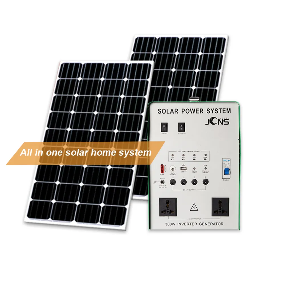 JCNS Complete Set 300w 500w 1000w All In One Solar Energy Generator For Home Use