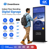 Pantalla Digital de 55 Pulgadas, Kiosco con Pantalla Táctil LCD, Reproductor de Publicidad Inteligente con WIFI para Interiores