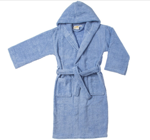 Batas con capucha de rizo de algodón puro, venta al por mayor, batas de spa para niños, batas blancas para bebés - Product Image 2