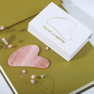 Planche de Jade naturel Guasha en forme de cœur Quartz Rose Gua Sha période de Massage soulagement de la douleur outils de Massage sur glace - Product Image 6