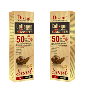 Disaar Collagène et Escargot Sunblock SPF 50 bio crème solaire pour toute la peau - Product Image 4
