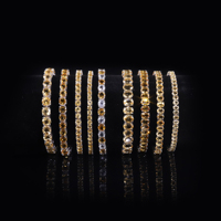 Bijoux respectueux personnalisé en argent Sterling 925 rond 3mm pierres précieuses 7 pouces chaîne pierre jaune naturelle Citrine Bracelet de Tennis
