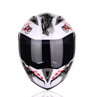 Casque intégral à double lentille d'usine, casque de moto vintage, casques de moto personnalisables, respirant, évacuant l'humidité, Cascos De Moto