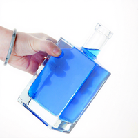 Bouteille en verre colorée dégradée personnalisée par le fabricant pour le vin, le whisky, les spiritueux, les boissons, le diffuseur, l'emballage