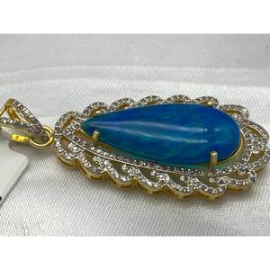 Nuevo Colgante de Ópalo Negro de Lujo Más Vendido, Plata de Ley 925, Regalo para Fiestas, Bodas, Compromisos, Ceremonias Religiosas y Eventos - Product Image 3