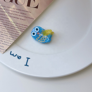 คลิปหนีบผมอะซิเตทรูปนกฮูกขนาดเล็กรูปนกฮูกแสนหวานสำหรับฤดูร้อนกิ๊บติดผมลายการ์ตูนสำหรับเด็กผู้หญิง - Product Image 3