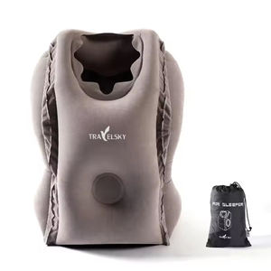 Design innovativo cuscino gonfiabile da viaggio aereo brevettato valvola atmosferica cuscino gonfiabile collo per il viaggio da dormire - Product Image 2