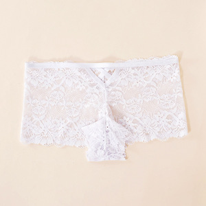 Donna matura Sexy <span class=keywords><strong>intimo</strong></span> in pizzo <span class=keywords><strong>Boxer</strong></span> breve vita bassa trasparente traspirante senza cuciture biancheria intima <span class=keywords><strong>Boxer</strong></span> breve - Product Image 6