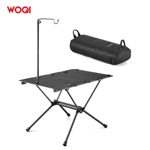 WOQI-mesa plegable para exteriores, accesorio de aluminio, fácil de llevar, resistente al agua, para acampar, senderismo y Picnic, venta directa de fábrica
