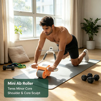 Rodillo Abdominal Ergonómico para Ejercicios en Casa, con Rebote Automático, para Adelgazar la Cintura, para Hombres y Mujeres Adultos