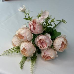 Fabrik Direkt verkauf Hot Sale Künstliche China Rose Blumenstrauß Künstliche Blume Für Zuhause Oder Hochzeits dekor - Product Image 2