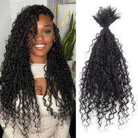 Extensions de cheveux naturels 100% humains, tresses de 16 pouces (0,6 cm), prix d'usine, locs tressés faits à la main, styles bohèmes