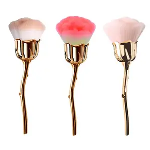 1pcs Rosa di Figura Del Fiore di Trucco Pennelli Set di Donne In Polvere Fondazione Pennelli di Lusso Blush Make Up Brush