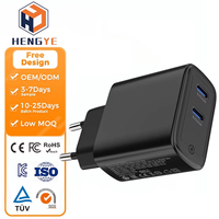 Chargeur mural double port 50 watts 25w, charge rapide, vert rose, adaptateur de voyage, chargeur complet type c 50w