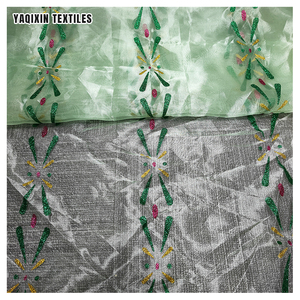 Tela de Organza Transparente con Purpurina Verde YX2241, Tela Personalizada para Vestidos de Princesa Anna, Ropa para Niñas, Faldas - Product Image 6