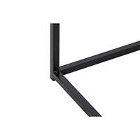 Table basse en MDF et métal 100cm X 60cm X 40cm, aspect marbre noir