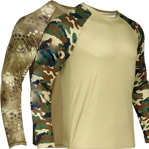 Camisa de Pesca de Manga Larga Personalizada para Hombre, Patrón de Camuflaje, Secado Rápido, UPF 50, Poliéster, Estilo Pullover - Product Image 2