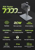 FYAR F20 mesin ukir Laser mini 20W, alat ukir laser baja logam desktop portabel, harga pemasok
