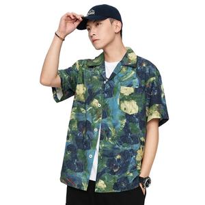 Camisa Hawaiana con Estampado Digital Personalizado Aloha, Nueva Camisa de Playa de Verano para Hombre, Camisa de Manga Corta para Hombre - Product Image 4