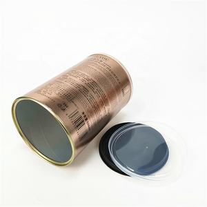 Boîte d'emballage cylindrique en collagène pour aliments recyclables, conception personnalisée, boîte de poudre de protéines, bonbons, tube en papier scellé - Product Image 4