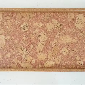 100% plateau de service en liège écologique Rectangle 8x16 pouces rouge étanche pour bureau à domicile hôtel restaurant utilisation - Product Image 1