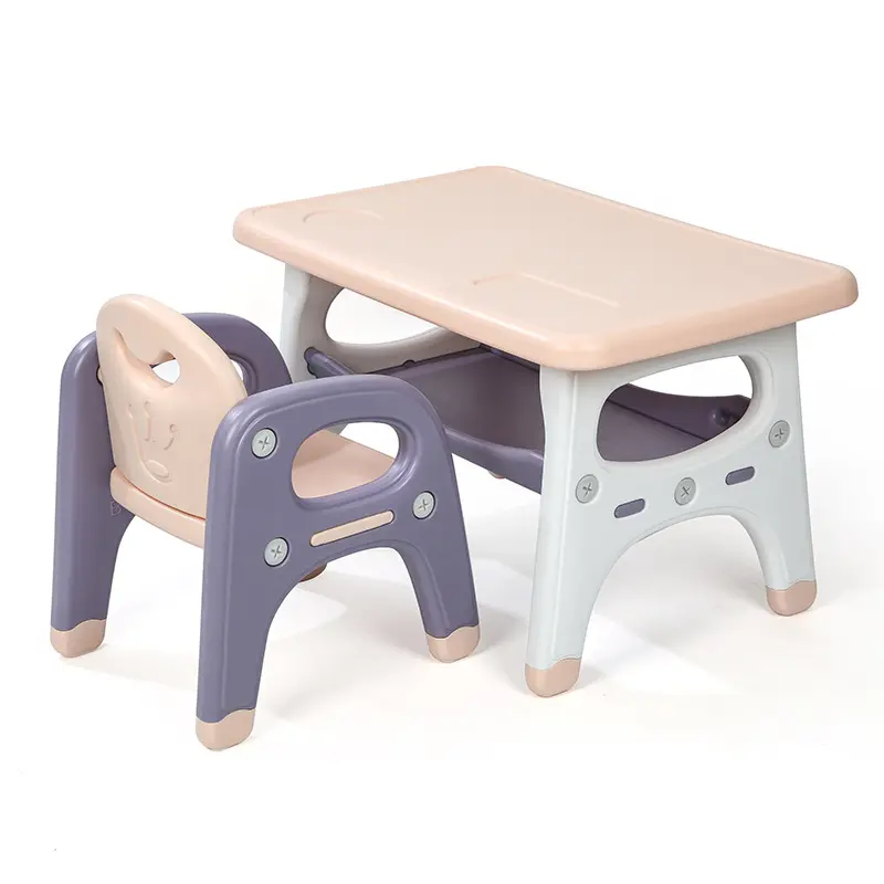 Muebles de plástico para niños, mesa y silla de estudio, mesa de tareas, muebles de aprendizaje, gran oferta