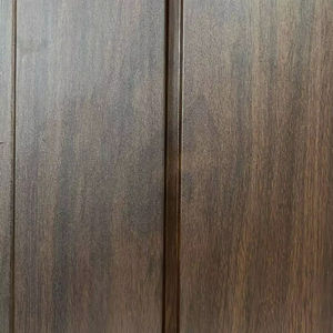 Tablero de techo de PVC decorativo para interiores de China, Panel de PVC marrón de <span class=keywords><strong>madera</strong></span> laminada para sala de estar - Product Image 3