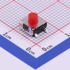 DTSMW-67R-V-T/R Tactile Switch SMD,6.2x6.3mm Switch Single Pole Single Throw Round Button Vertical Mount 6.2mm - Product Image 1