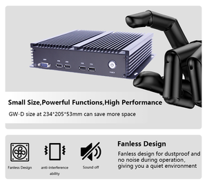 Mini-ordinateur industriel client léger embarqué i3/i5/i7 8 Go + 128 Go SSD Dissipation thermique sans ventilateur 4 USB HD VGA DC 12V - Product Image 5